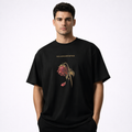 Oversized Organic Streetwear T-Shirt | Toxicat Rose Tee