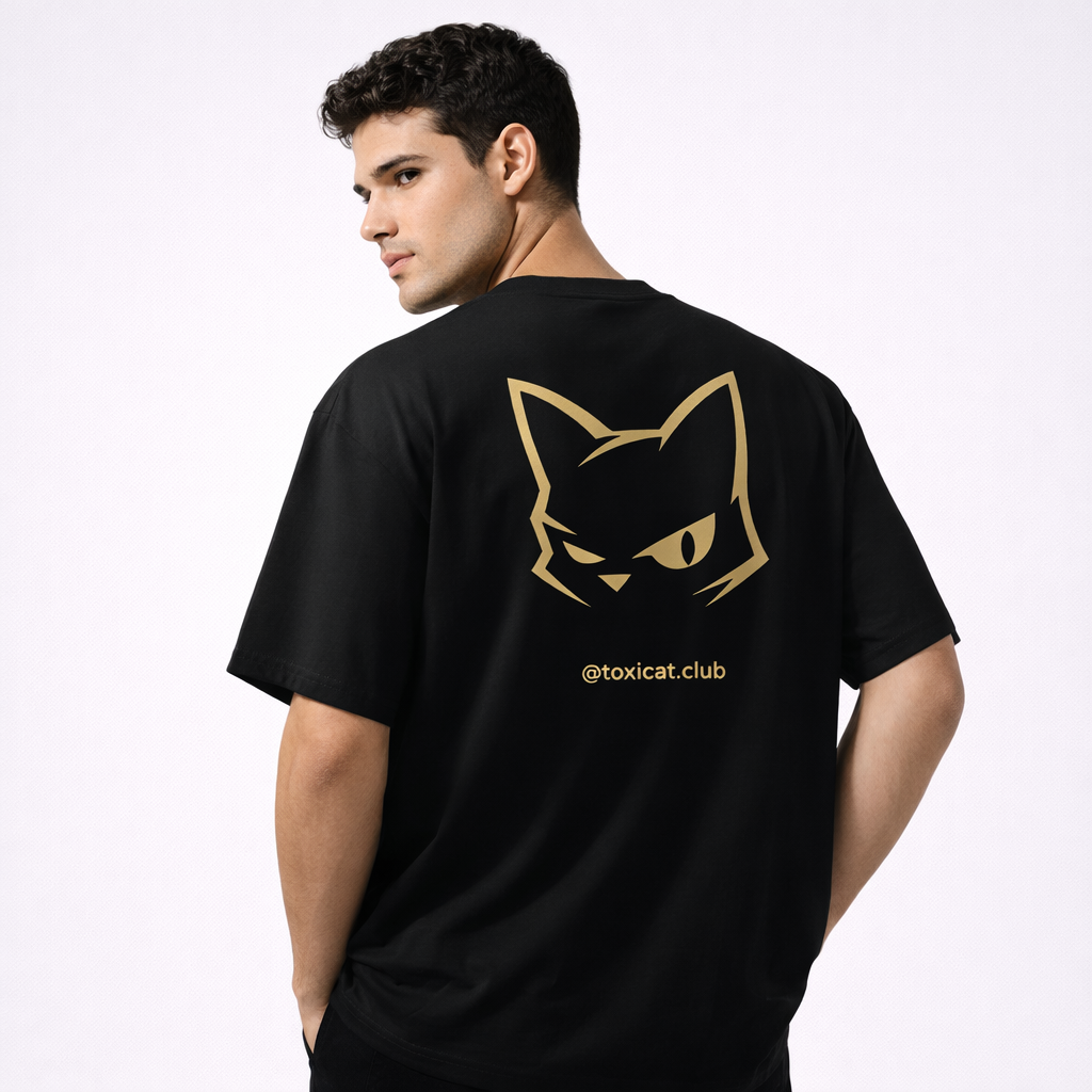 Oversized Organic Streetwear T-Shirt | Toxicat Rose Tee