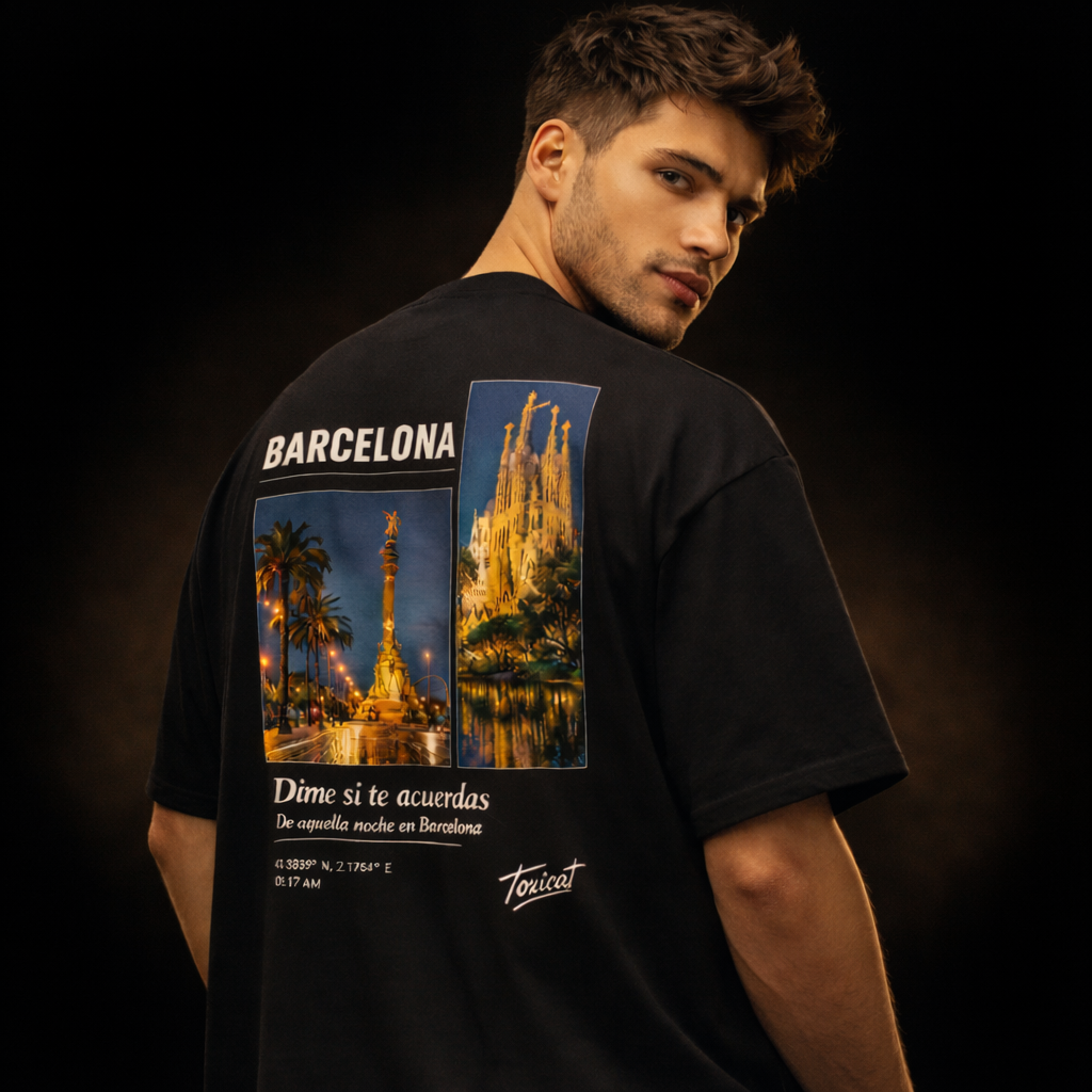 Oversized Organic Streetwear T-Shirt | Toxicat Barcelona Tee
