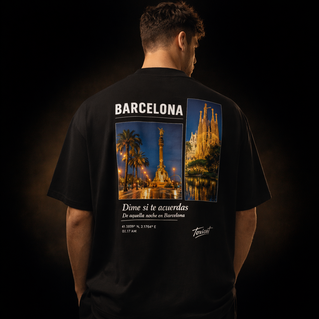 Oversized Organic Streetwear T-Shirt | Toxicat Barcelona Tee
